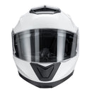 Westt Klapphelm Flip up Motorradhelm Integralhelm Herren Damen mit verstärktem Kinnschutz Chopper Moped Mofa Roller Modular Helm Motorrad mit ECE DOT Zertifizierung, weiß, L (57-58 cm)