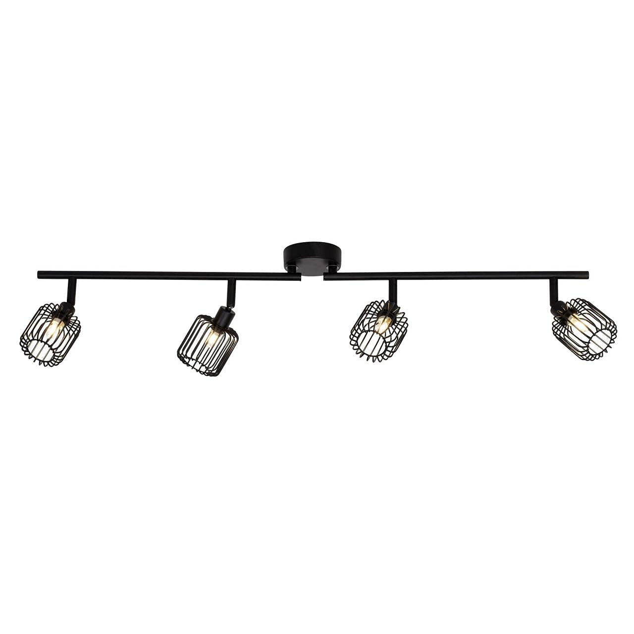 BRILLIANT Lampe, Flavian Spotrohr 4flg schwarz matt, Metall, 4x QT14, G9, 33W,Stiftsockellampen (nicht enthalten)