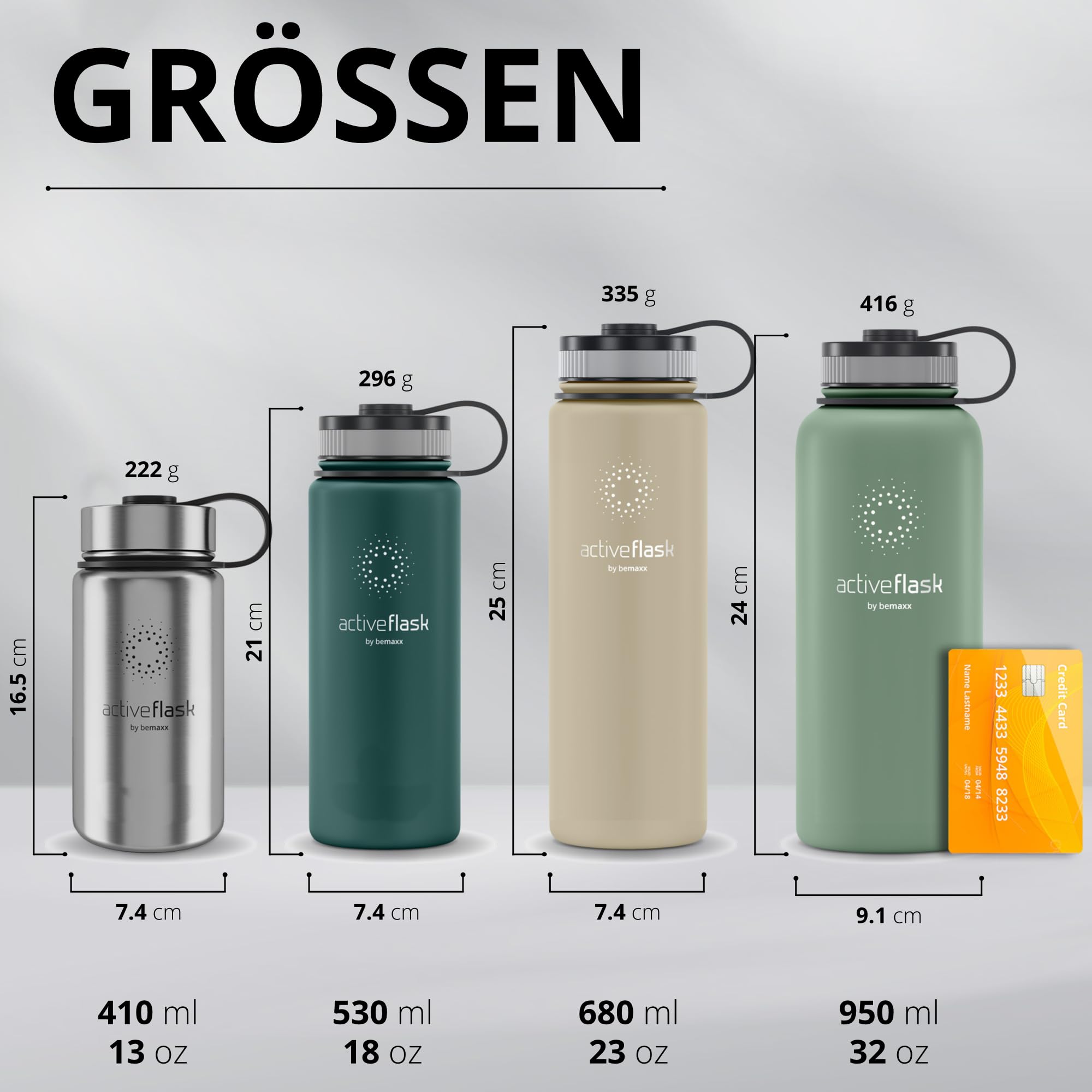 Trinkflasche Edelstahl ACTIVE FLASK + Strohhalm (3 Deckel) BPA-frei, Auslaufsicher, Kohlensäure geeignet - Wasserflasche Fahrrad Thermosflasche Isoliert Isolierflasche Sport Wasser Flasche Kinder Tee