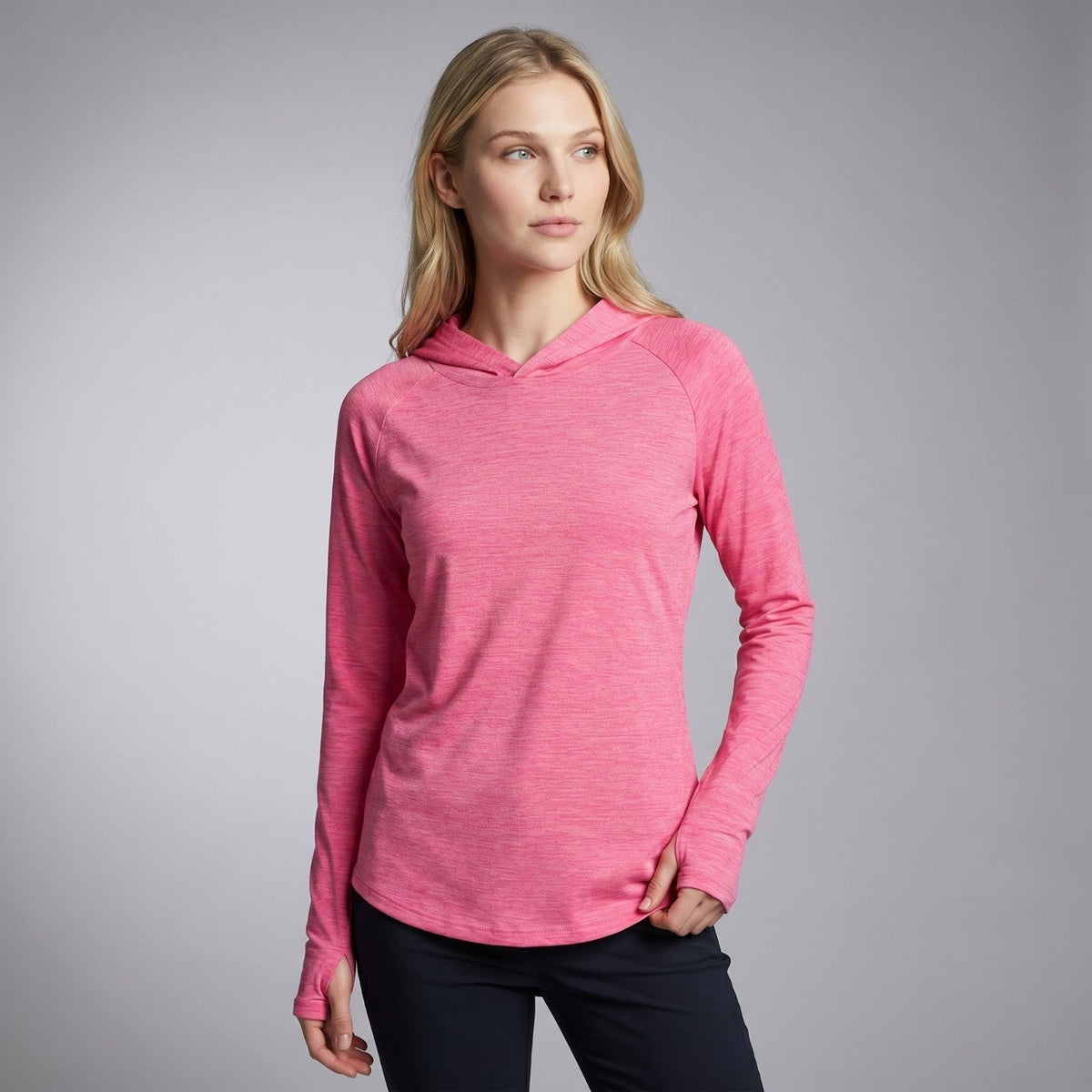 Damen Sonnenhoodie mittelschwer – UPF 50+ UV-Schutzoberteil mit Kapuze