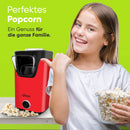 ﻿Liebfeld Popcornmaschine - Heißluft Popcorn Maker ohne Fett & Öl - Retro Küchen Gadget für Pop Mais mit Zucker, Salz - Cooler Snack Automat (Rot)