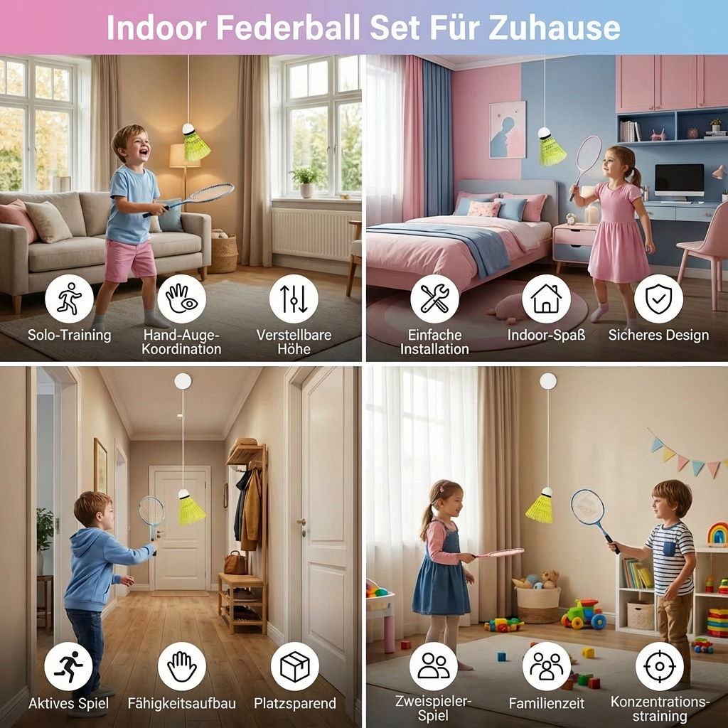 Rebolet | Indoor Federball Set für Zuhause