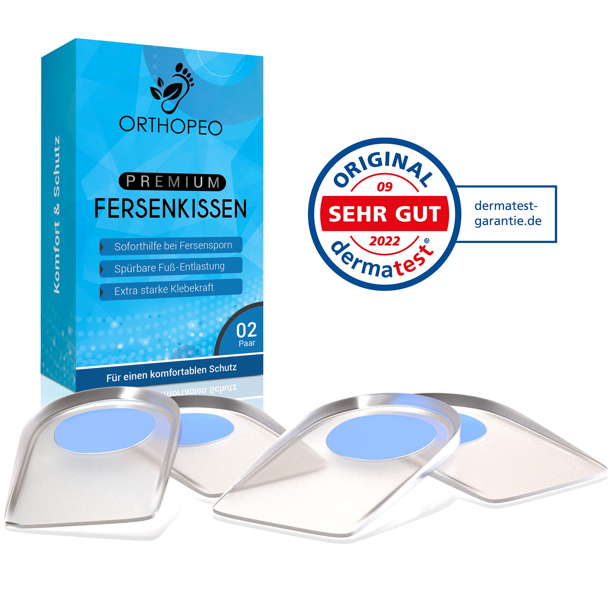 ORTHOPEO© Premium Fersensporn Einlagen I Fersenpolster I Damen & Herren