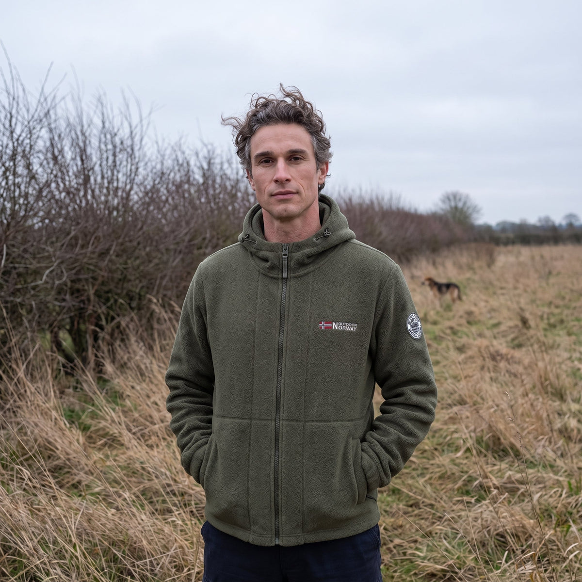Herren Winddichte Fleecejacke – atmungsaktive Outdoor-Schicht