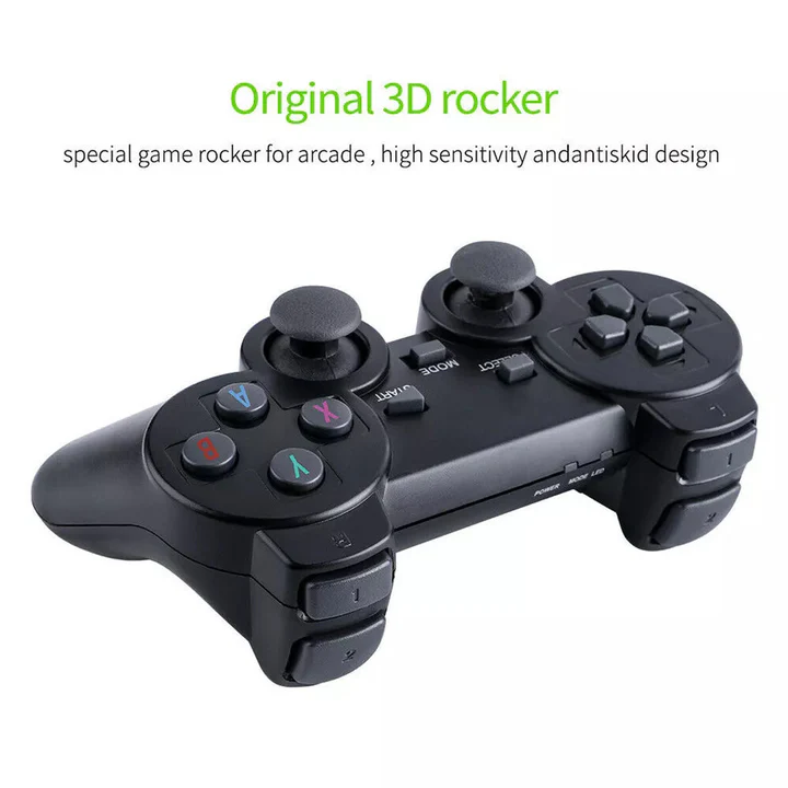 Rebolet | HDMI 4K TV Spielstick Konsole | 64GB mit über 20.000 Retro-Spielen & 2 kabellosen Gamepads