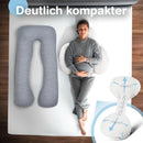 BabybeFun Schwangerschaftskissen [Platzsparend] Pregnancy Pillow für optimale Seitenlage mit Verstellbarer Größe für Schlafkomfort und gegen Rückenschmerzen | Weiß