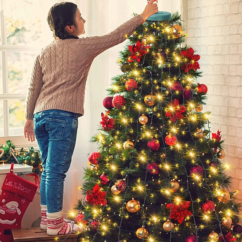 Rebolet | Weihnachtsbaum Wasserfalllichter mit Ring