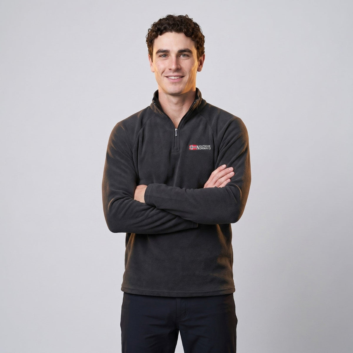 Herren Quarter-Zip Thermo-Fleece – atmungsaktiver Midlayer