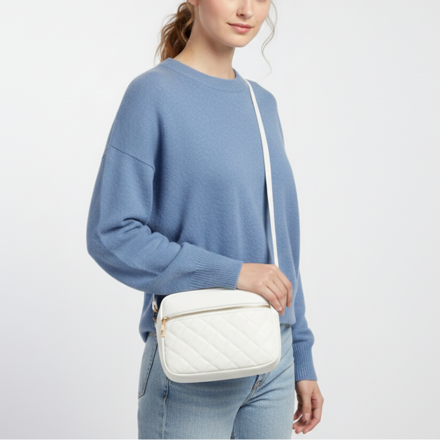 Weiche Crossbody-Tasche aus Spaltleder