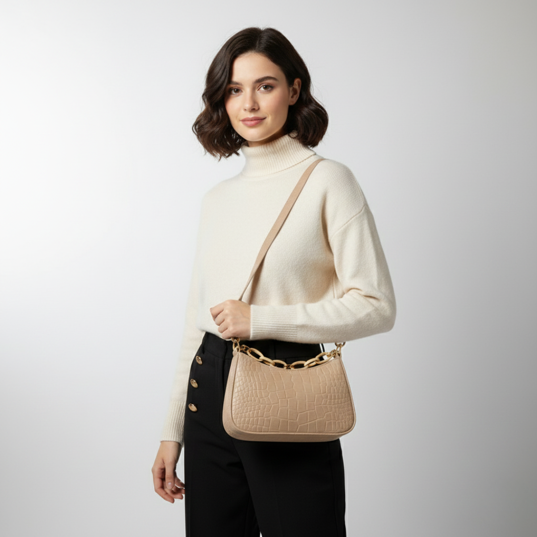 Kleine Filz-Sichel-Tote-Tasche