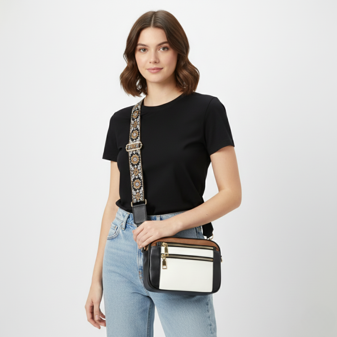 Weiche, quadratische Crossbody-Tasche