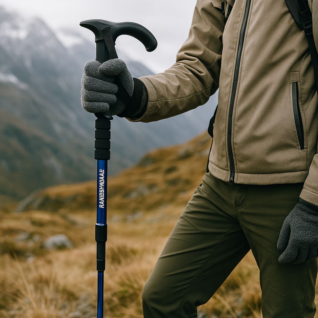 Wanderstock faltbar Aluminium 110 cm – BergFlex 4-teilig