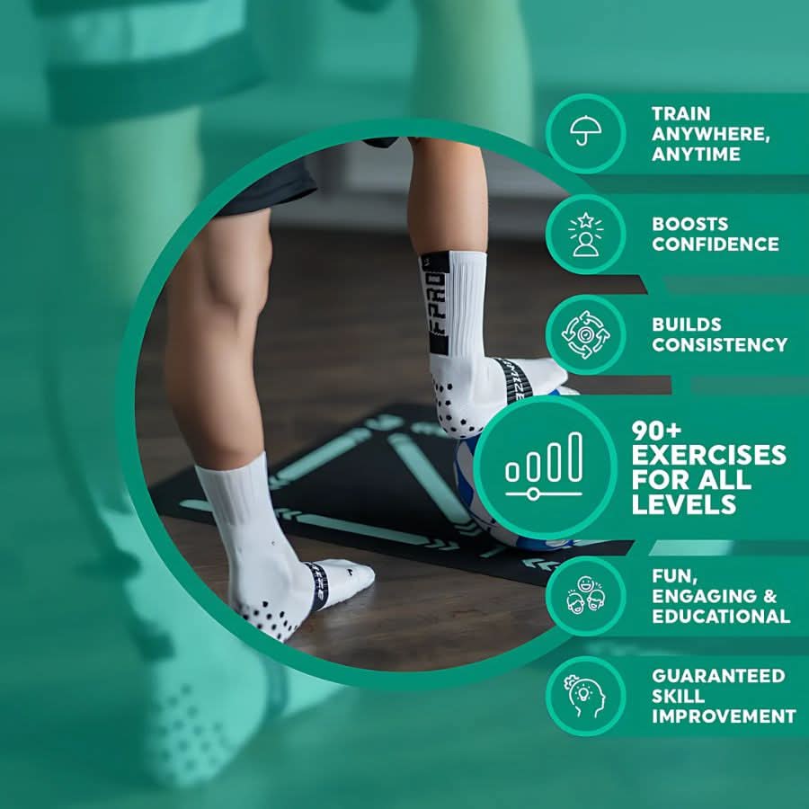 Rebolet | Rutschmatte Fußballtrainingsmatte - perfekt für effektives Training zu Hause
