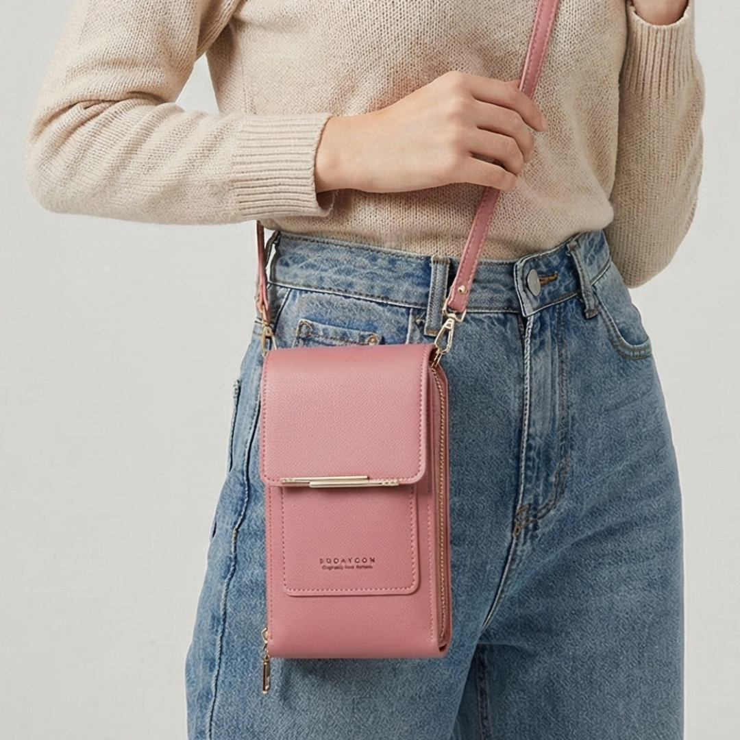 Kompakte PU-Crossbody-Tasche