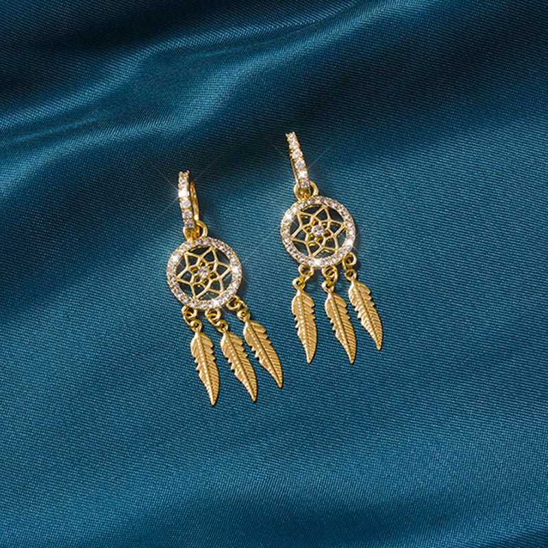 Rebolet | Traumfänger-Ohrringe aus 14k Massivgold – Creolen