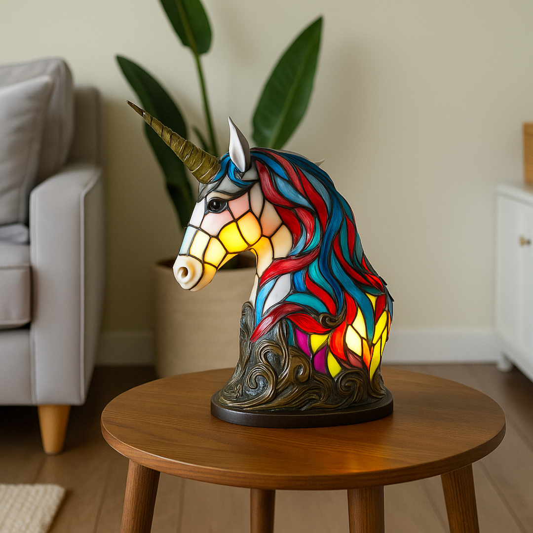 Rebolet | LeuchtEinhorn - handgefertigte Lampe, die Herzen erstrahlen lässt
