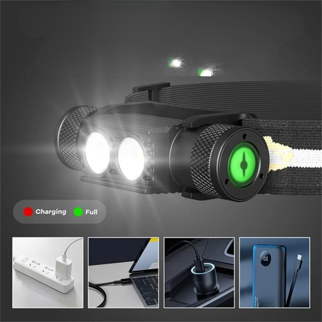 | Trailuxe Aufladbare Dual-LED-Stirnlampe