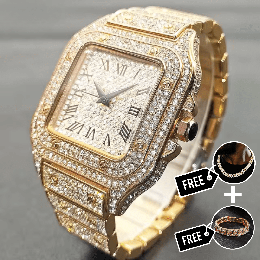 Rebolet | VVS Diamantbesetzte Santos Uhr – Hochwertige Luxus-Armbanduhr