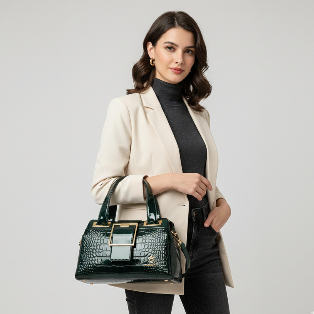 Große Lack-Tote-Tasche