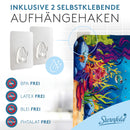 Sternfeld Badewannenmatte rutschfest [100x40 cm] - Antibakterielle Antirutschmatte Badewanne - BPA freie Badematte rutschfest mit Aufhängehaken - Schimmelresistente Rutschmatte Badewanne 30° waschbar