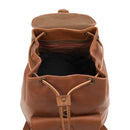 LEABAGS Leder Rucksack Damen & Herren I Echtleder Premium Daypack I Eleganter Backpack Frauen & Männer I Lederrucksack I Größe L I Vintage Cognac