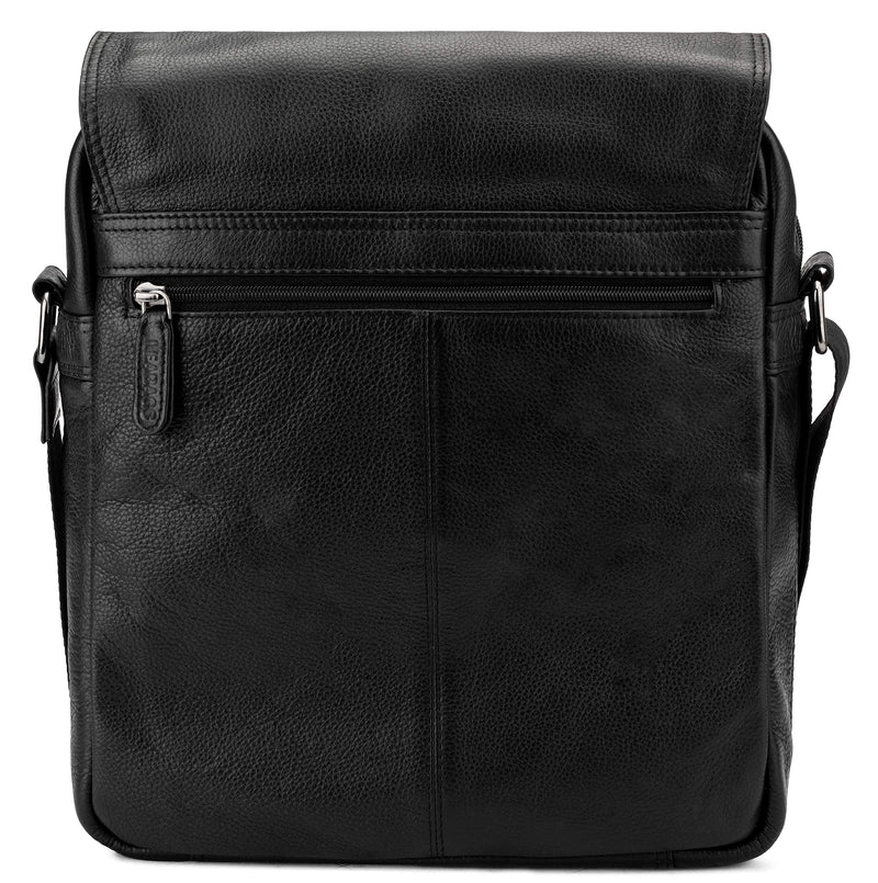 LEABAGS Leder Umhängetasche Herren & Damen I Echtleder Laptoptasche bis 13 Zoll I Messenger Bag mit Schultergurt I Schultertasche I Arbeitstasche I Tragetasche I Handtasche I Brown Marble