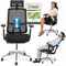 VALKENSTOL M6 Bürostuhl Ergonomisch - Auch Grosse Menschen Polster-Sitz - Ergonomischer Bürostuhl Chefsessel Bürostuhl Schreibtischstuhl Office Chair