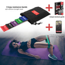 Fitnessband Set - 5X Loop Gummiband Resistance Widerstandsbänder + Trainings-eBook | Gymnastikband, Fitness Sport Workout Krafttraining Band elastisch | Booty Trainingsband Sportband Miniband Yoga