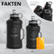 BeMaxx Trinkflasche Edelstahl ACTIVE FLASK + Strohhalm (3 Deckel) | Große 2,2 Liter Sportflasche BPA-frei Auslaufsicher Kohlensäure geeignet, 2l XL Wasserflasche Sport Outdoor Fitness Wasser Flasche