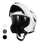 Westt Motorradhelm Herren Damen Integralhelm Klapphelm Flip-up Motorrad Jethelm Chopper Mofa Moped Roller Modular Helm Motorrad ECE DOT Zertifiziert, weiß, M (57-58 cm)