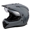 Westt Motocross Helm Fullface MTB Motorradhelm Integralhelm Crosshelm Helm Motorrad MTB Enduro Quad Helm Motorrad mit Doppelvisier Sonnenblende Herren Damen ECE DOT Zertifiziert, grau, S (55-56 cm)