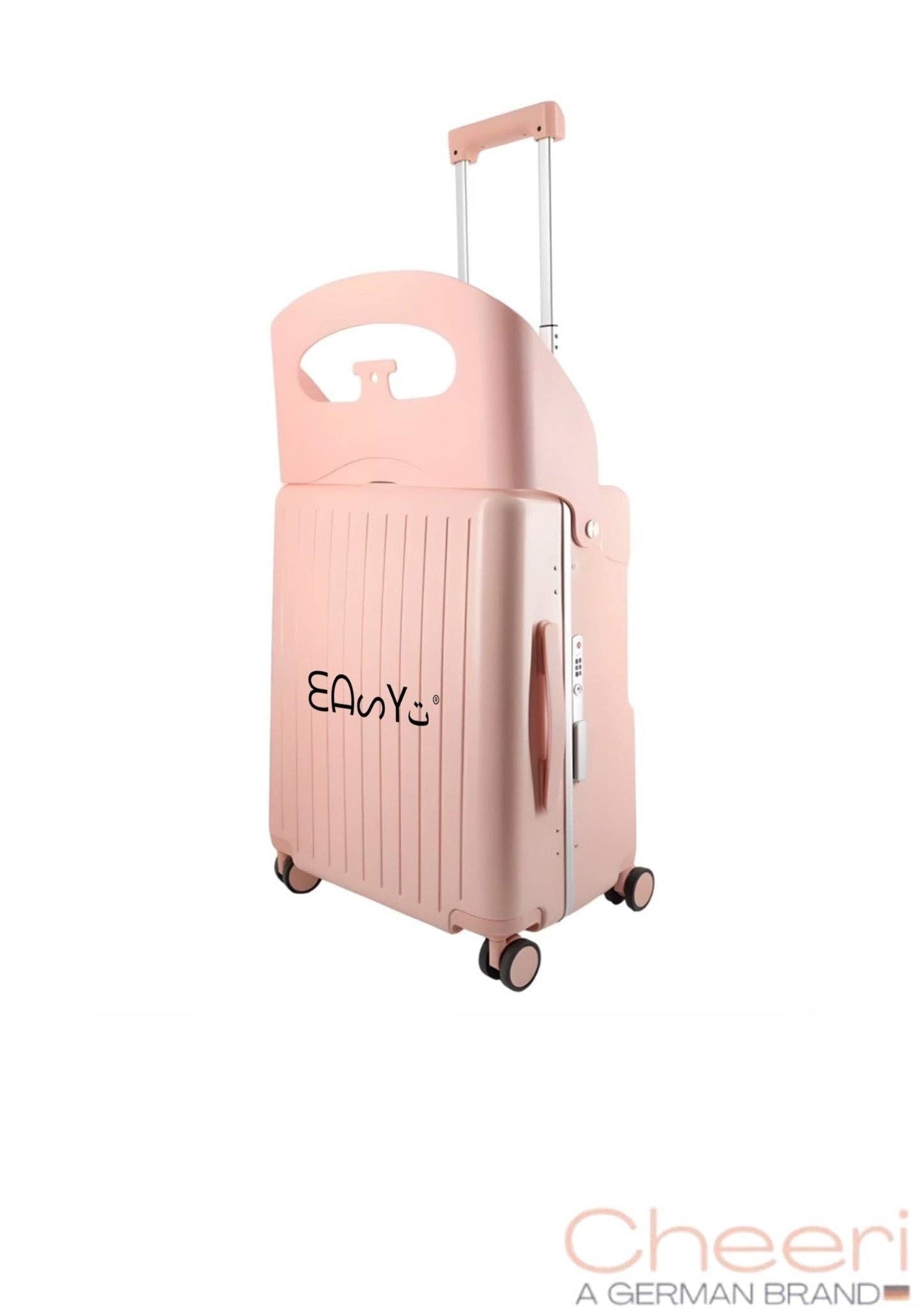 Rebolet| Handgepäckkoffer EASY mit Sitz und klappbarer Rückenlehne