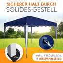 Kronenburg Faltpavillon wasserdicht Dachmaß 3 x 3 m UV Schutz 50+ Pavillon in Blau