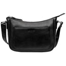 LEABAGS Kairo Umhängetasche I Echtes Leder I Handtasche für Damen I Schultertasche I 28x8x18 cm I Shopper Schwarz