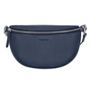 LEABAGS Bogota große Bauchtasche aus echtem Leder | Gürteltasche mit Reißverschluss | Crossbody Bag für Damen | 27x7x16 cm | Brusttasche Blau