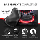 Wellax - Massagekissen mit Wärmefunktion & 360° Drehung - Shiatsu Nackenmassagegerät mit 3 Geschwindigkeiten für Schultern & Rücken - inkl. Verlängerungsgurt - Neck Massager, Schwarz