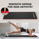 BeMaxx Fitnessmatte + Tragegurt – Sportmatte extra dick, Gymnastikmatte rutschfest, Turnmatte Trainingsmatte Yogamatte Pilatesmatte Gym Matte, Yoga Fitness Sport Gymnastik Workouts - 183x61cm, Schwarz