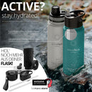 Trinkflasche Edelstahl ACTIVE FLASK + Strohhalm (3 Deckel) BPA-frei, Auslaufsicher, Kohlensäure geeignet - Wasserflasche Fahrrad Thermosflasche Isoliert Isolierflasche Sport Wasser Flasche Kinder Tee