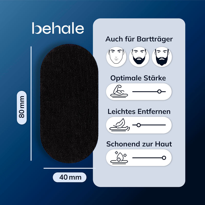 Behale - 30x Mundpflaster gegen Schnarchen - Mouth Tape for sleeping I Anti schnarch Unterstützung I Schnarchstopper mit Stärke auf für Bartträger I Mundpflaster schlafen