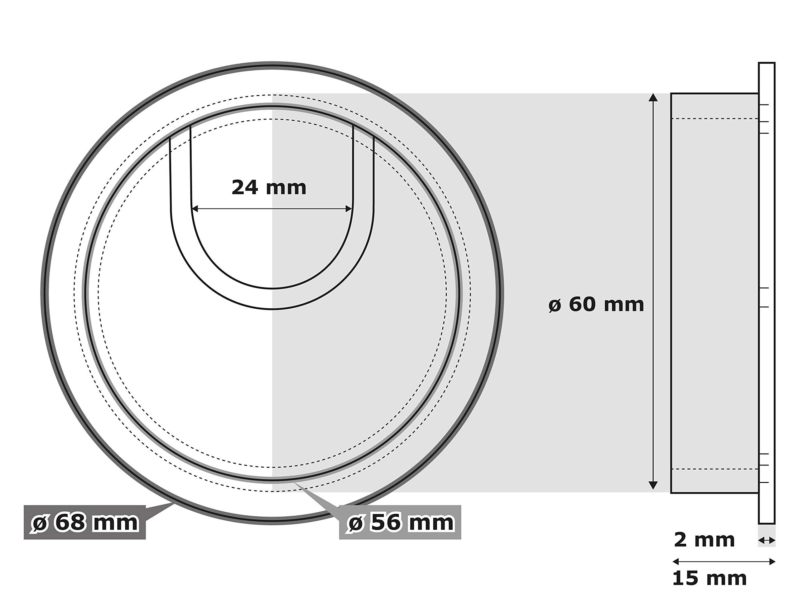 Bruce. ® 2x Premium Kabeldurchführung + Lochsäge mit ø 59mm I Inkl. 2x Gummidurchlass I Hochwertiger Kabeldurchlass für Möbel und Schreibtisch I Für Mehr Ordnung am Arbeitsplatz