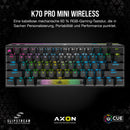 Corsair K70 PRO Mini Wireless RGB 60% Mechanische Gaming-Tastatur, Schwarz (QWERTZ Layout)