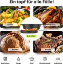 Gusseisen Topf 2in1 mit Grillpfanne/