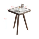 [en.casa] Beistelltisch Götene 45 x 32 x 32 cm Couchtisch schmaler Kaffeetisch für Schlafzimmer Wohnzimmer Büro eckig Sofatisch Dunkler Holzton