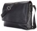 LEABAGS Leder Umhängetasche Herren & Damen I Messenger Bag mit Schultergurt I Echtleder Laptoptasche bis 15 Zoll I Schultertasche I Arbeitstasche I Tragetasche I Handtasche I Nappa Schwarz