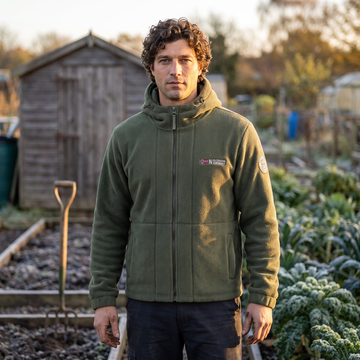 Herren Winddichte Fleecejacke – atmungsaktive Outdoor-Schicht