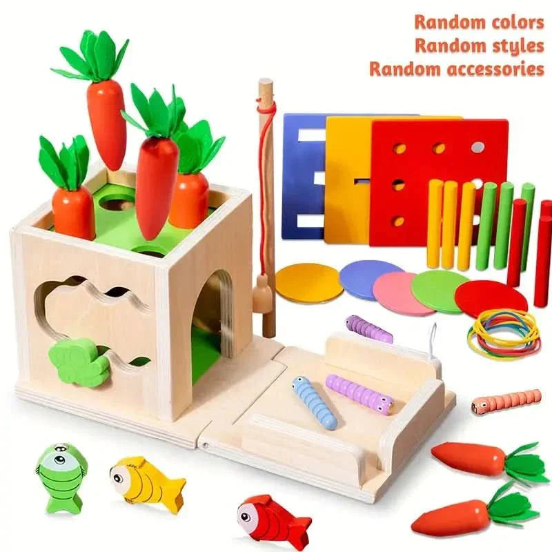 Rebolet | 8-in-1 Montessori Spielbox für Babys - Fördert Entwicklung und Kreativität