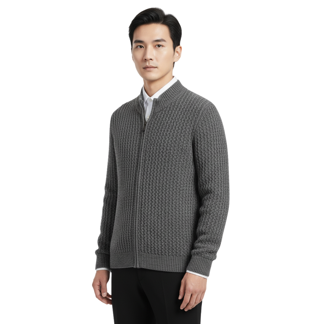 Sandridge Wollpullover mit Reißverschluss