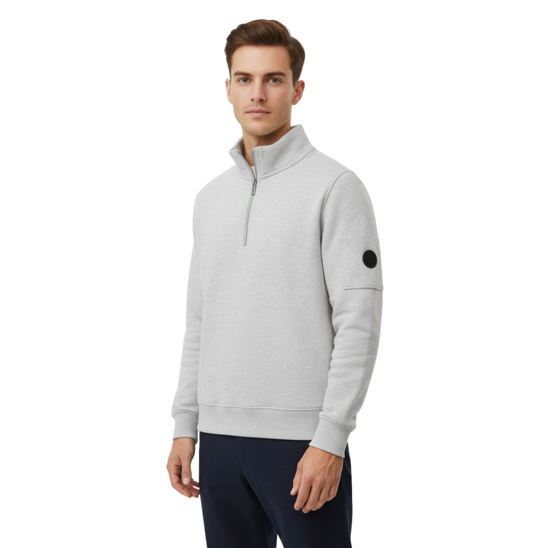 UrbanCore Strickpullover mit Halb-Reißverschluss