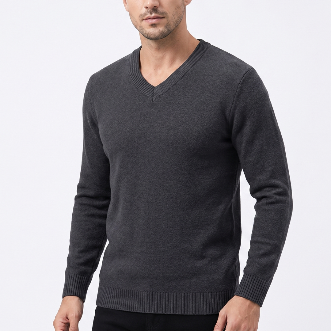 V-Ausschnitt-Pullover