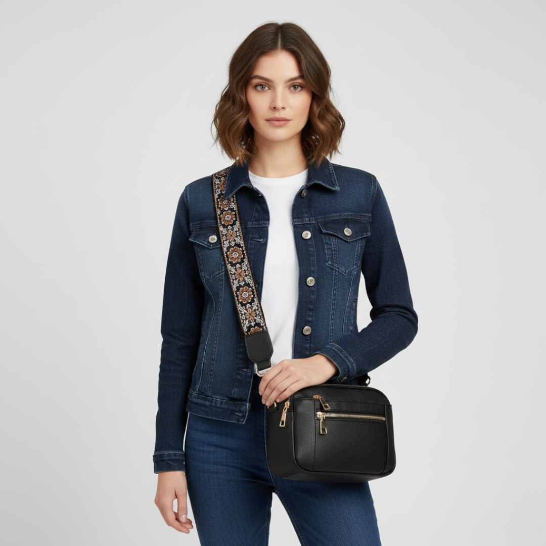 Weiche, quadratische Crossbody-Tasche